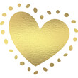 goldenes Herz mit transparentem Hintergrund 