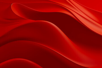 Poster - Red abstract background. Dynamic shapes composition.