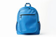 © PRASANNAPIX - Blue color school bag on white background.