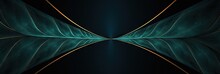 Elegance Meets Mathematics - Kaleidoscopic Effects On Dark Teal - With A Touch Of Copper Leaf - Discovering Parabola And Hyperbola - Mathematics Background Created With Generative AI Technology