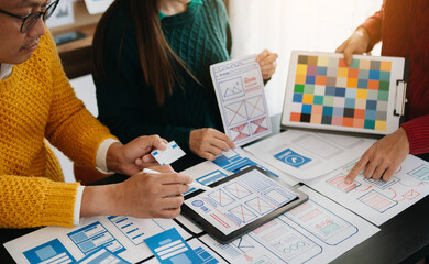 ux graphic designer planning application process development prototype wireframe for web smart phone