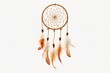 A dreamcatcher isolated on a white background