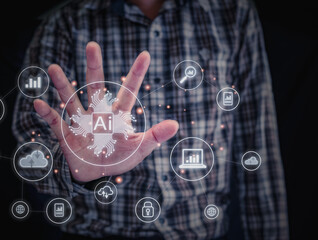 ai learning and artificial intelligence concept. business, modern technology,concept.