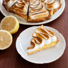 Wall Mural - Sweet and sour lemon meringue tart