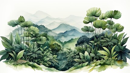 Wall Mural - wonderful backgrounds of tropical forests.