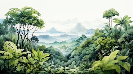 Wall Mural - wonderful backgrounds of tropical forests.