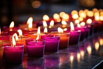 Wall Mural - Christmas candles in glass cups