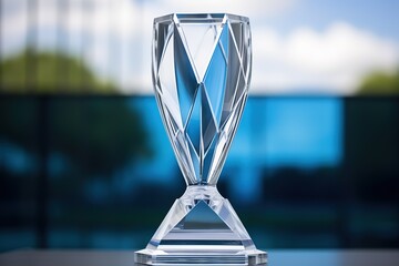 glass or crystal trophy