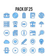 © Icon - 25 Essential. Two Color icons Pack. vector illustration.