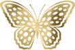 goldener Schmetterling, Falter mit transparentem Hintergrund 