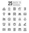 © Icon - 25 Back to school Outline icons Pack vector illustration.