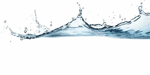 Poster - water splash isolated on white background : Generative AI