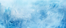 Blue Abstract Ice Texture. Winter Frozen Background. Crystal Frosty Particles. Generative Ai