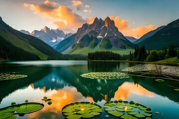 Poster - lake in the mountains