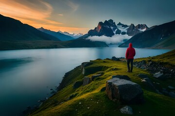 Wall Mural - lake in mountains