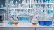 © tanya78 - Laboratory flasks on the background of the laboratory