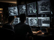 © Moritz - Intense Collaborative Effort: Two Software Engineers Debugging Complex Code on their Workstations, Profoundly Focused in a Dynamic Workspace