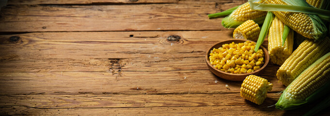 Poster - Canned corn in plate.