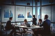 © PHAISITSAWAN - Business people group meeting in office. Professional businesswomen, businessmen, and office workers work in team conferences with project planning documents on the meeting table..
