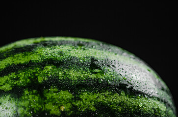 Poster - Fresh watermelons on table .