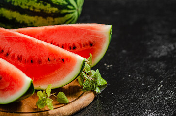 Sticker - Sliced fresh watermelon.