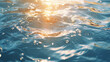 close up of water of the ocean with sun shine sparkling