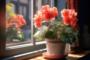 Sticker - Potted Plant on Window Sill