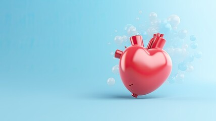 Wall Mural - World heart day. Web banner with copy space