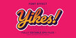 Yikes editable text effect, sticker effect graphic style