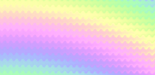 Sticker - small rainbow pastel waves gradient background Y2K