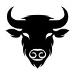 © Natworanat - Vector image of an buffalo head on white background, Angry head face mascot of bull buffalo portrait. black white line art vector illustration