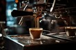 coffee machine extracting coffee 