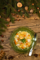 Wall Mural - still life of Czech Christmas fish soup