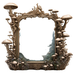 Wall Mural - whimsical fantasy frame on transparent background
