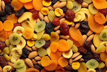 Various Dried Fruits And Mix Nuts