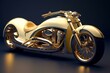 Elegant luxury motorcycle for land transportation. Generative AI