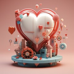 3d love icon