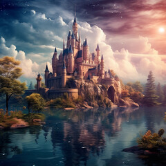 Wall Mural - Magical castle of a princess.