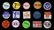 Fake vintage price stickers collection. old price tag design overlay