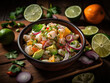 © Denis Darcraft - Ceviche in a rustic kitchen