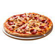 © Yumna Designer - Delicious mixture pizza on wooden board view