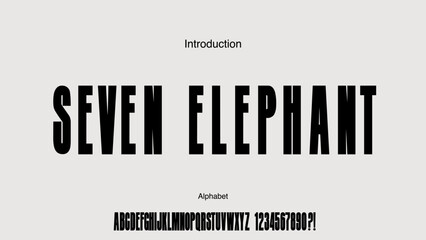 Wall Mural - condensed sans serif font. vector font with uppercase and number.