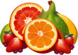 Fruit dessert strawberry orange melon 