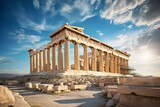 The Parthenon temple, Athens, Greece. Generative AI