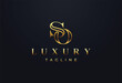 luxury letter o s  s o  monogram serif logo design
