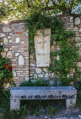 Canvas Print - Small shrine in Old Town of Mikulov town, Czech Republic