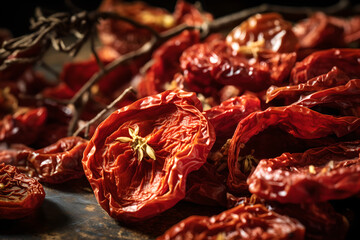 sun-dried tomatoes, indulgent, Italian, close up 