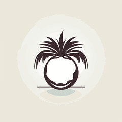 Coconut in cartoon, doodle style. 2d vector illustration in logo, icon style. AI Generative