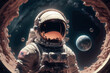 astronaut in space. astronaut in space. elements of this image furnished by nasa astronaut in space. astronaut in space. elements of this image furnished by nasa the astronaut is flying over a planet.