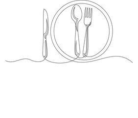 Wall Mural - fork spoon and knife